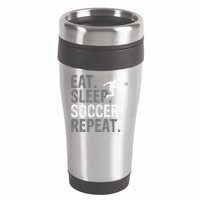 Eat Sleep Soccer Repeat funny Soccer player 16oz Travel Tumbler