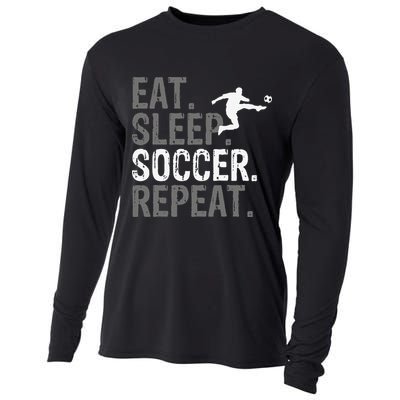 Eat Sleep Soccer Repeat funny Soccer player Cooling Performance Long Sleeve Crew