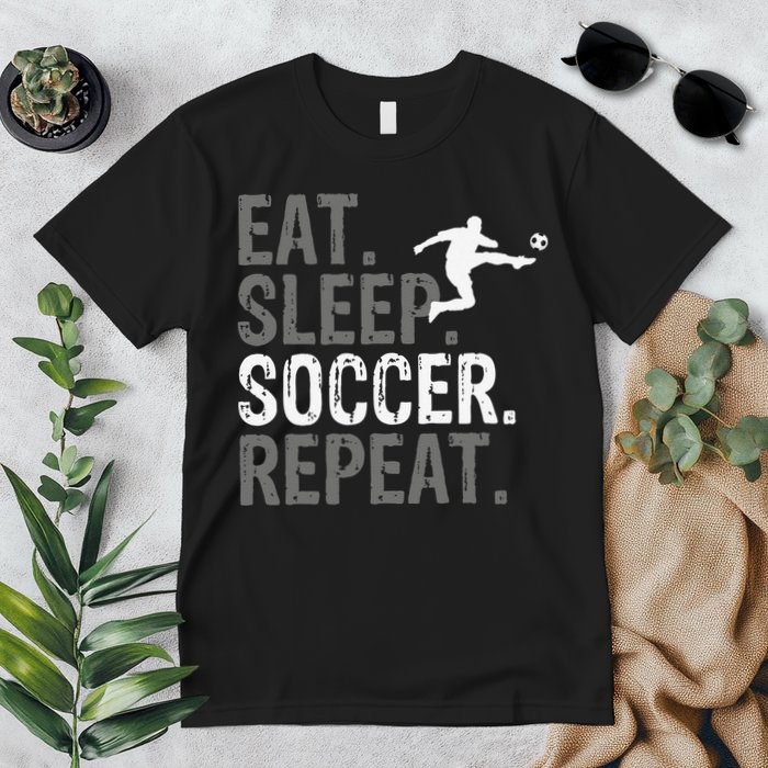 Eat Sleep Soccer Repeat funny Soccer player Premium T-Shirt