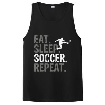 Eat Sleep Soccer Repeat funny Soccer player PosiCharge Competitor Tank