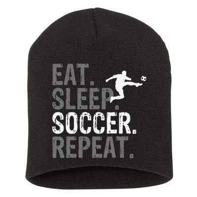 Eat Sleep Soccer Repeat funny Soccer player Short Acrylic Beanie