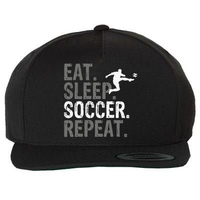 Eat Sleep Soccer Repeat funny Soccer player Wool Snapback Cap