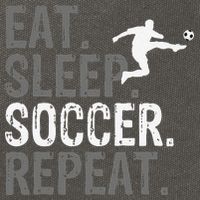 Eat Sleep Soccer Repeat funny Soccer player Cotton Canvas Backpack