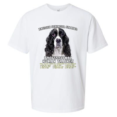 English Springer Spaniel Black Professional Human Trainer Sueded Cloud Jersey T-Shirt