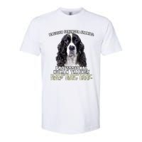 English Springer Spaniel Black Professional Human Trainer Softstyle CVC T-Shirt