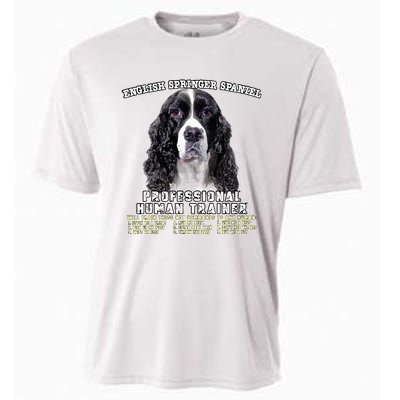 English Springer Spaniel Black Professional Human Trainer Cooling Performance Crew T-Shirt