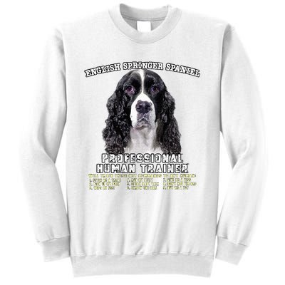 English Springer Spaniel Black Professional Human Trainer Sweatshirt