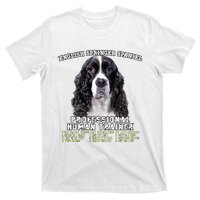 English Springer Spaniel Black Professional Human Trainer T-Shirt