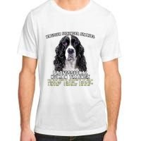 English Springer Spaniel Black Professional Human Trainer Adult ChromaSoft Performance T-Shirt