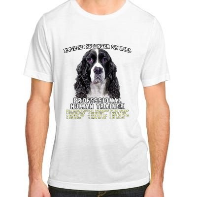 English Springer Spaniel Black Professional Human Trainer Adult ChromaSoft Performance T-Shirt