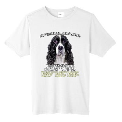 English Springer Spaniel Black Professional Human Trainer Tall Fusion ChromaSoft Performance T-Shirt