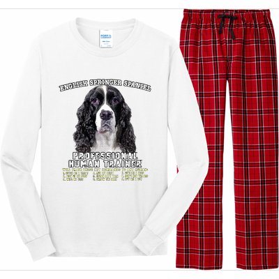 English Springer Spaniel Black Professional Human Trainer Long Sleeve Pajama Set