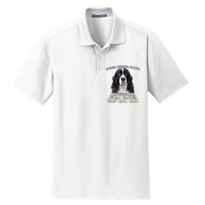 English Springer Spaniel Black Professional Human Trainer Dry Zone Grid Polo