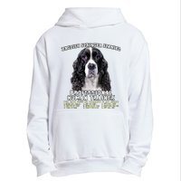 English Springer Spaniel Black Professional Human Trainer Urban Pullover Hoodie