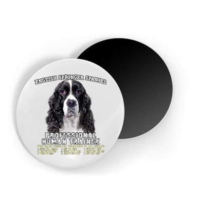 English Springer Spaniel Black Professional Human Trainer Magnet