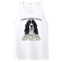 English Springer Spaniel Black Professional Human Trainer PosiCharge Competitor Tank