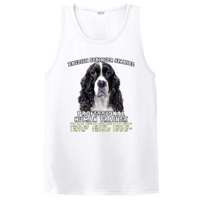 English Springer Spaniel Black Professional Human Trainer PosiCharge Competitor Tank