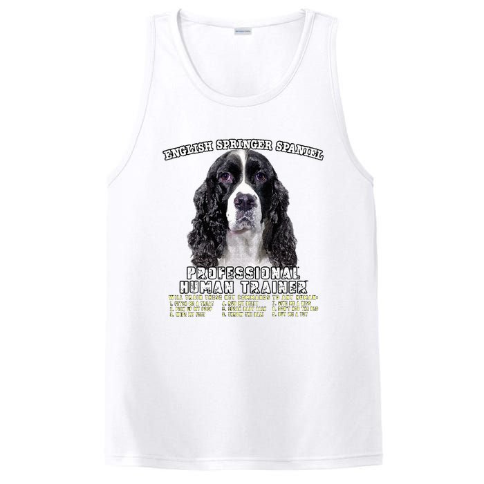 English Springer Spaniel Black Professional Human Trainer PosiCharge Competitor Tank