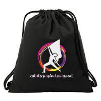 Eat Sleep Spin Toss Color Guard Member Color Guard Team Drawstring Bag