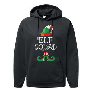 Elf Squad Shirt Funny Family Matching Christmas Performance Fleece Hoodie