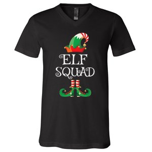 Elf Squad Shirt Funny Family Matching Christmas V-Neck T-Shirt