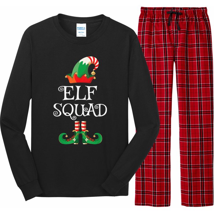 Elf Squad Shirt Funny Family Matching Christmas Long Sleeve Pajama Set