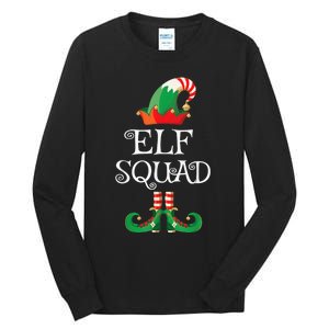 Elf Squad Shirt Funny Family Matching Christmas Tall Long Sleeve T-Shirt