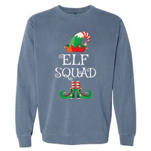 Elf Squad Shirt Funny Family Matching Christmas Garment-Dyed Sweatshirt