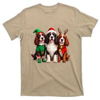 English Springer Spaniel Christmas Dogs Santa Reindeer Elf T-Shirt