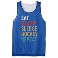 Eat Sleep Sledge Hockey Repeat Funny Player Gift Idea Great Gift Mesh Reversible Basketball Jersey Tank