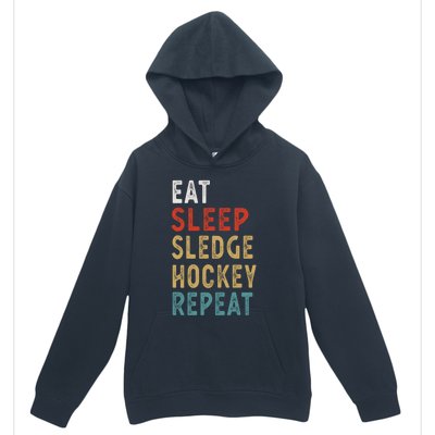 Eat Sleep Sledge Hockey Repeat Funny Player Gift Idea Great Gift Urban Pullover Hoodie