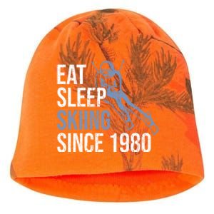 Eat Sleep Skiing Repeat Skier Sport Winter Addiction Ski Cute Gift Kati - Camo Knit Beanie