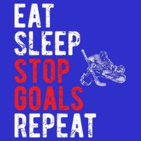 Eat Sleep Stop Goals Repeat Hockey Goalkeeper Funny Gift 16 in Basic Backpack