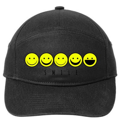 Emoji Smiley Smile 7-Panel Snapback Hat