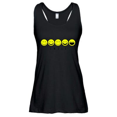 Emoji Smiley Smile Ladies Essential Flowy Tank