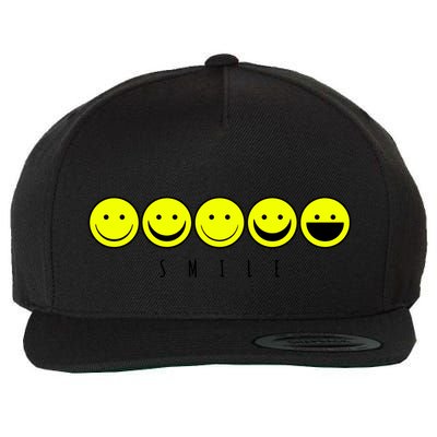 Emoji Smiley Smile Wool Snapback Cap