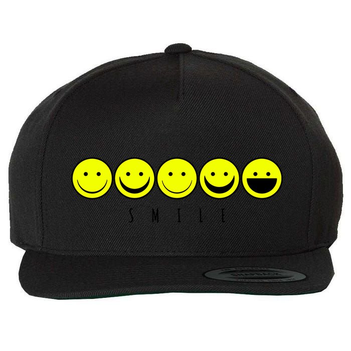 Emoji Smiley Smile Wool Snapback Cap