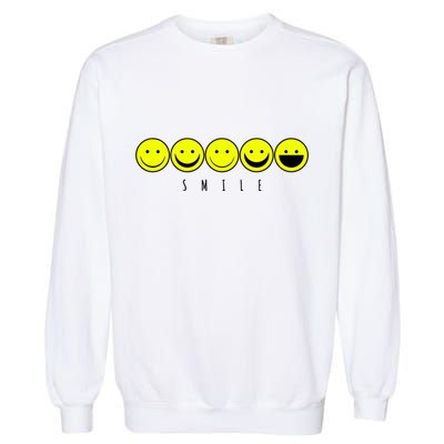 Emoji Smiley Smile Garment-Dyed Sweatshirt