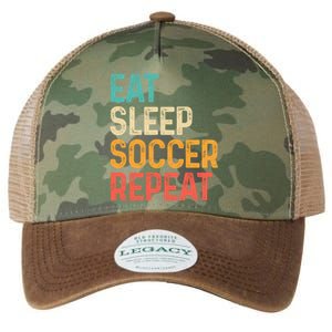 Eat Sleep Soccer Repeat Cool Soccer Lover Player Legacy Tie Dye Trucker Hat