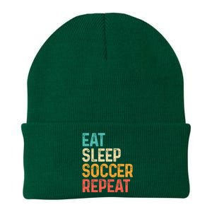 Eat Sleep Soccer Repeat Cool Soccer Lover Player Knit Cap Winter Beanie