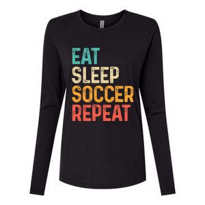 Eat Sleep Soccer Repeat Cool Soccer Lover Player Womens Cotton Relaxed Long Sleeve T-Shirt