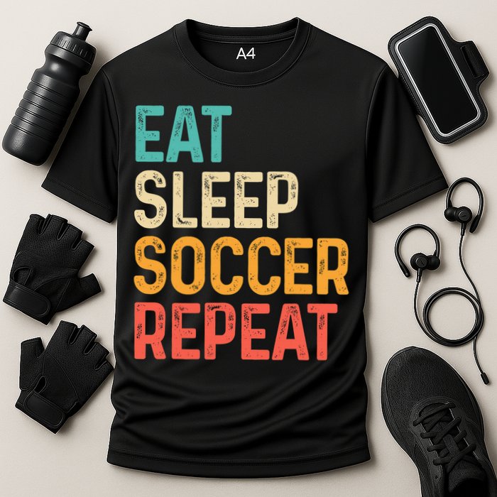 Eat Sleep Soccer Repeat Cool Soccer Lover Player Cooling Performance Crew T-Shirt