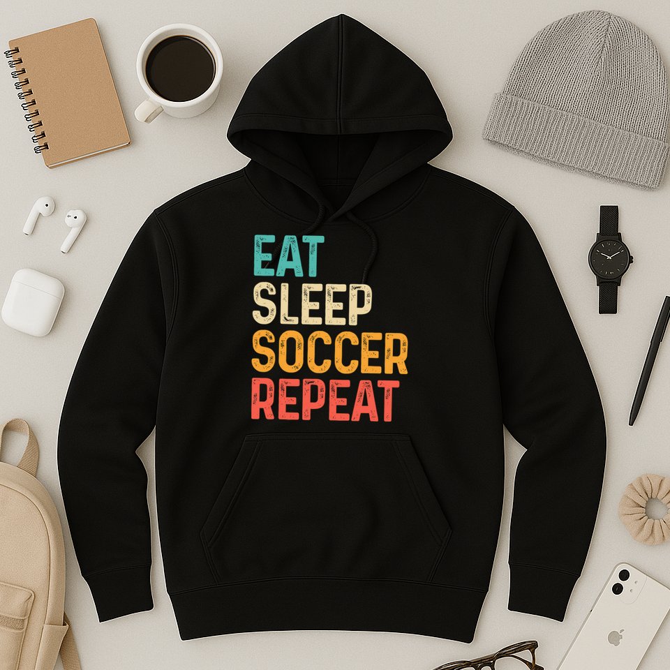 Eat Sleep Soccer Repeat Cool Soccer Lover Player Hoodie