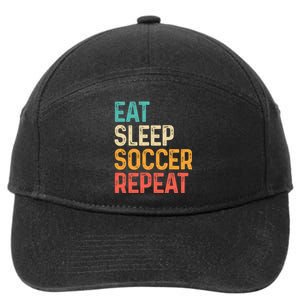 Eat Sleep Soccer Repeat Cool Soccer Lover Player 7-Panel Snapback Hat