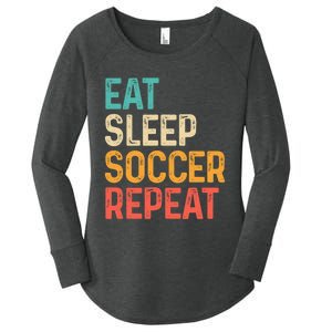 Eat Sleep Soccer Repeat Cool Soccer Lover Player Women's Perfect Tri Tunic Long Sleeve Shirt