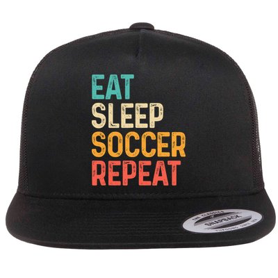Eat Sleep Soccer Repeat Cool Soccer Lover Player Flatbill Hat