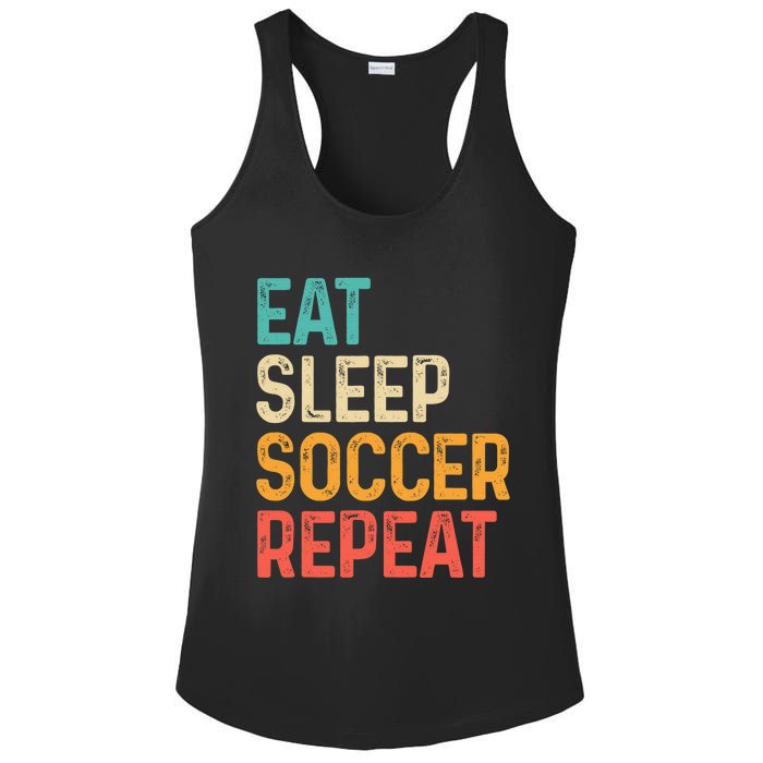 Eat Sleep Soccer Repeat Cool Soccer Lover Player Ladies PosiCharge Competitor Racerback Tank