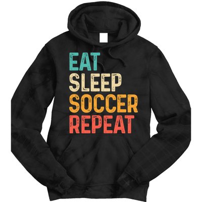 Eat Sleep Soccer Repeat Cool Soccer Lover Player Tie Dye Hoodie