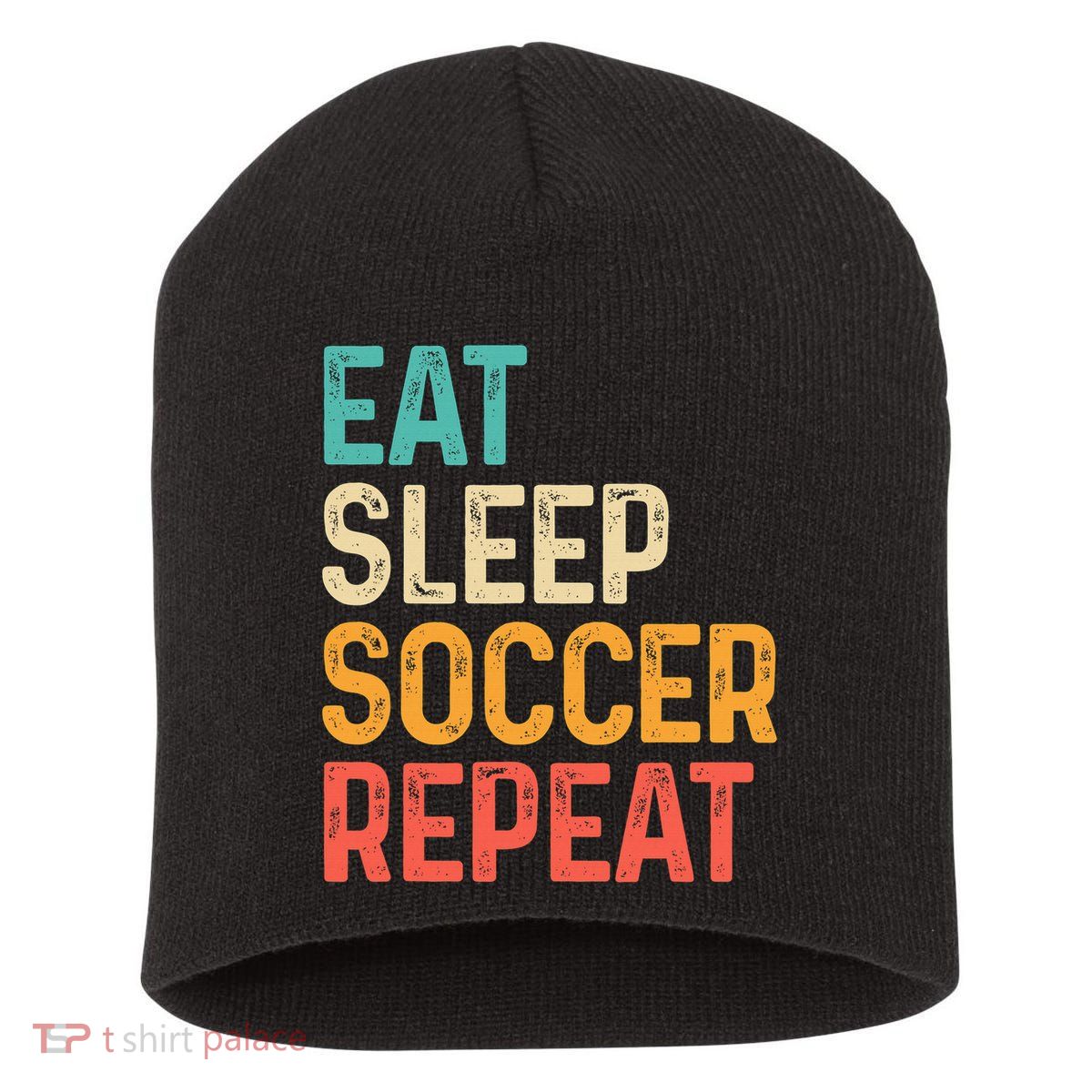 Eat Sleep Soccer Repeat Cool Soccer Lover Player Short Acrylic Beanie