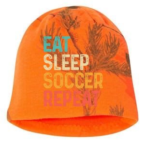 Eat Sleep Soccer Repeat Cool Soccer Lover Player Kati - Camo Knit Beanie